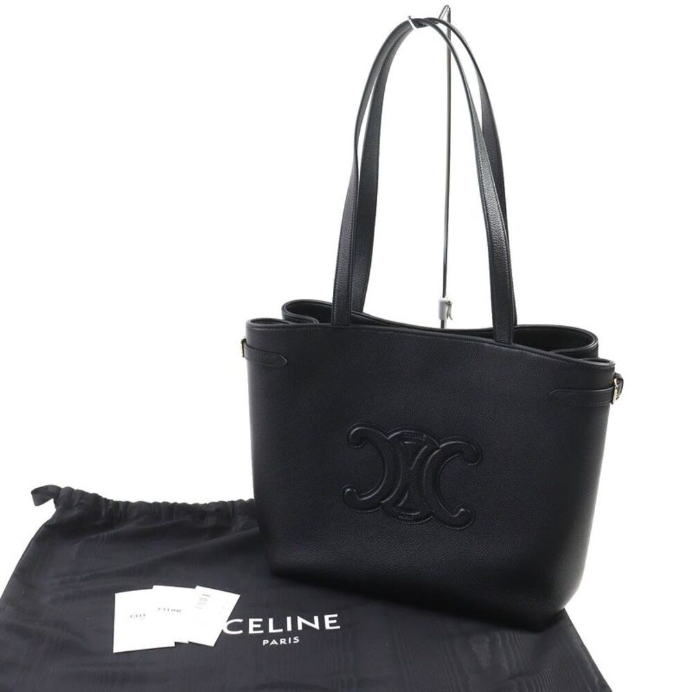 Celine Hippo Anais Triomphe Medium Leather Tote Bag - Picture 2 of 10